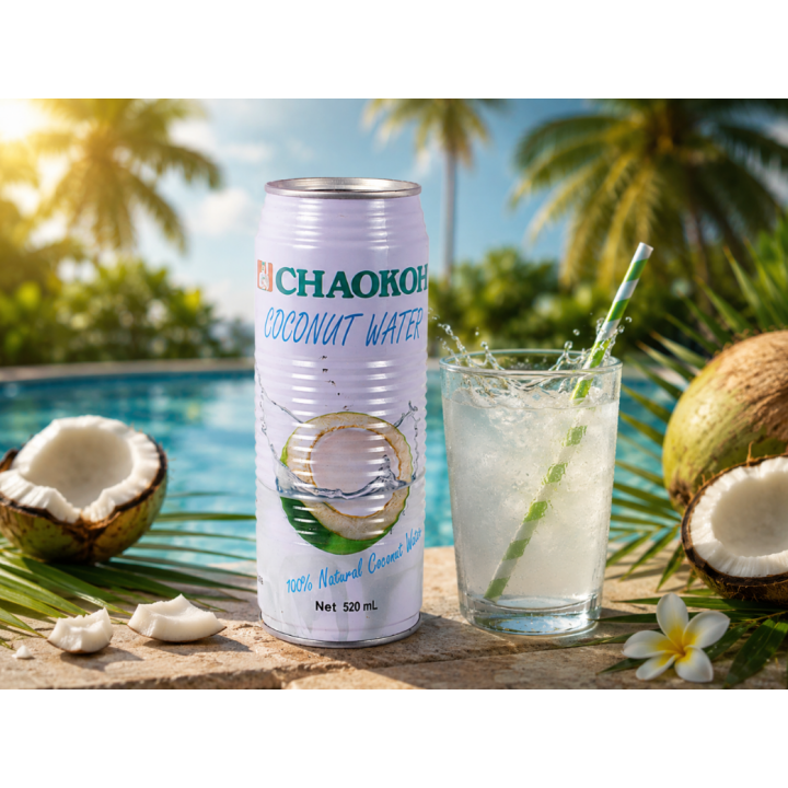 Woda Kokosowa CHAOKOH 520 ml Natural Coconut Water FIT  Kuchnia Azjatycka