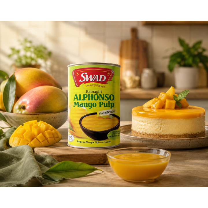 Miąższ Mango Alphonso Premium 450 ml Do Gastronomii i Domu Do Deserów