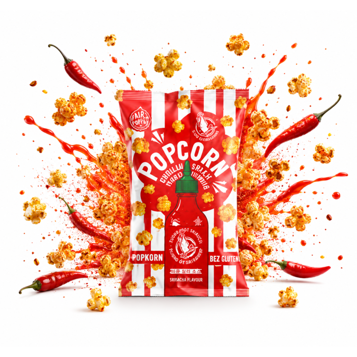 Popcorn Premium Sriracha Chili 80g Inspirowany Kuchnią Azji  Sriracha Sauce