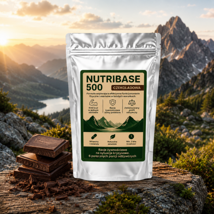 NUTRIBASE 500 Czekoladowa Racja Żywnościowa 132 g Survival Food
