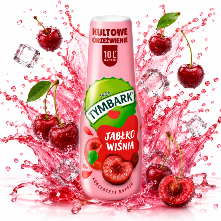 Tymbark Syrop do saturatora wody napój Jabłko-Wiśnia 500ml SodaStream