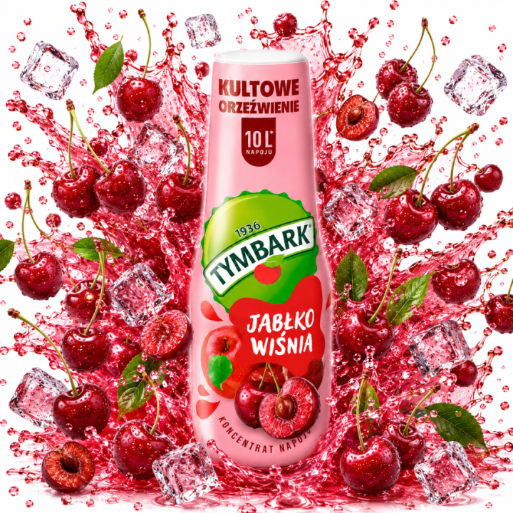 Tymbark Syrop do saturatora wody napój Jabłko-Wiśnia 500ml SodaStream