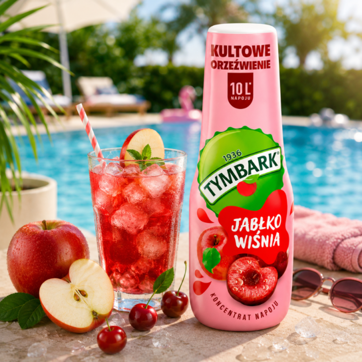 Tymbark Syrop do saturatora wody napój Jabłko-Wiśnia 500ml SodaStream