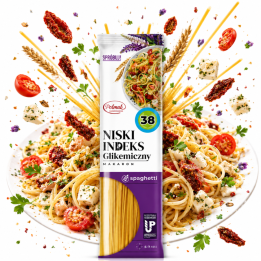 POLMAK Makaron Spaghetti 250 g – Niski Indeks Glikemiczny dla Diabetyków