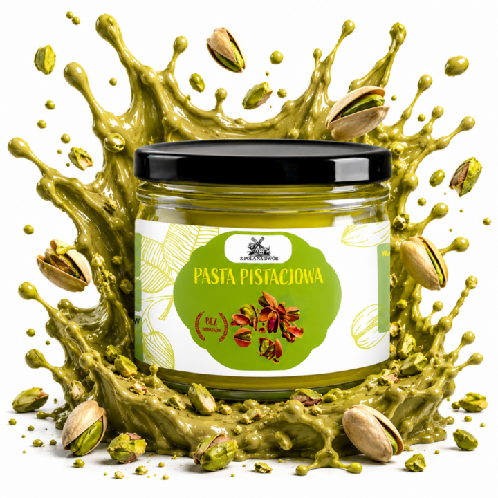 Pasta pistacjowa 100 % pistacji krem masło smarowidło pistacjowe 200 gAMK