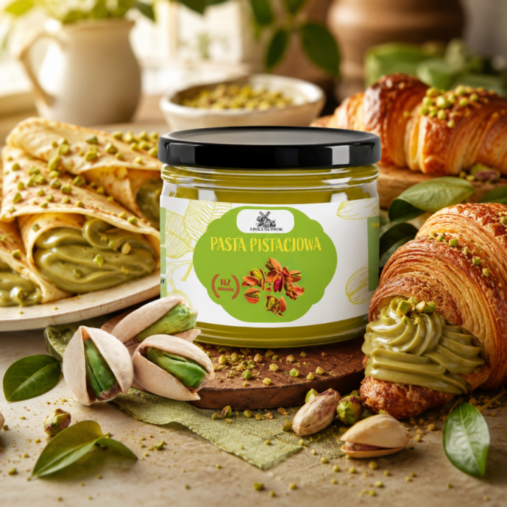Pasta pistacjowa 100 % pistacji krem masło smarowidło pistacjowe 200 gAMK