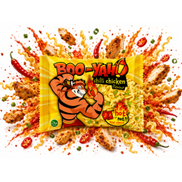 BOO-YAH Instant Noodles Chicken Flavour Zupka błyskawiczna o smaku kurczaka