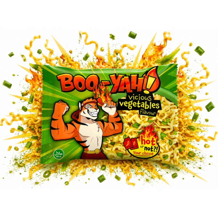 Instant Noodles Vegetable Flavour 60g makaron chiński warzywny BOO-YAH!.