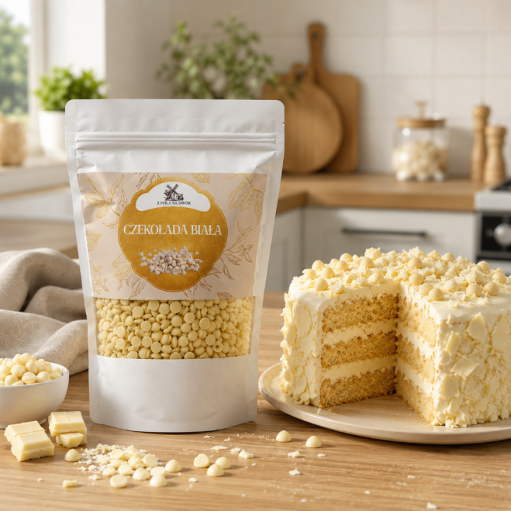 Czekolada Biała 1KG do Rozpuszczania  Fontanny Fondue Wypieków Deserów