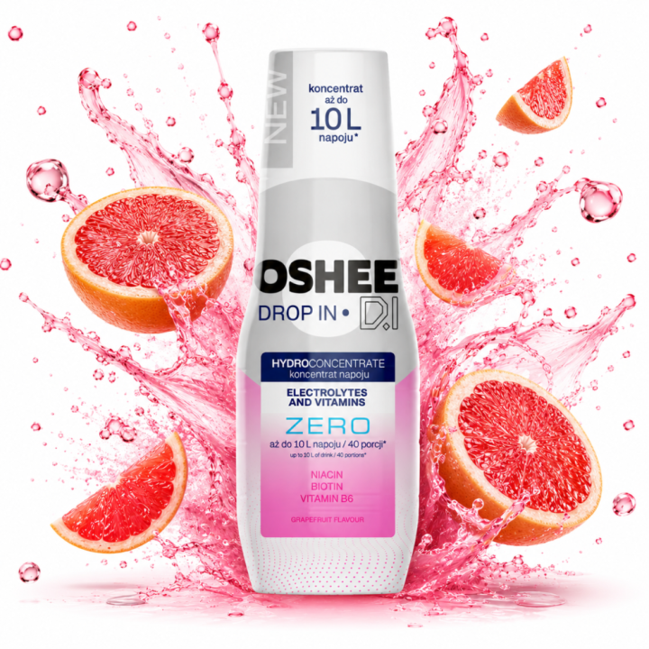 OSHEE Drop In ZERO Elektrolity Grejpfrut 500ml Bez Cukru SodaStream FIT