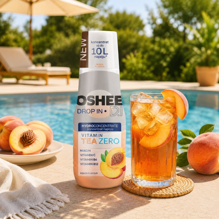 OSHEE Drop In ZERO Vitamin Tea Brzoskwinia 500 ml Koncentrat  SodaStream