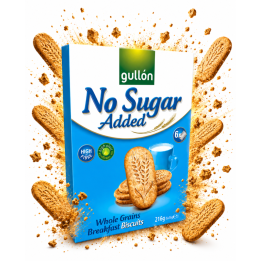 Gullón Breakfast biscuits - Ciasteczka ze zbóż pełnoziarnistych. Bez dodatku cukrów 216 g