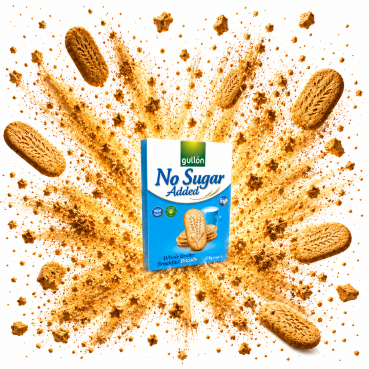 Gullón Breakfast biscuits - Ciasteczka ze zbóż pełnoziarnistych. Bez dodatku cukrów 216 g