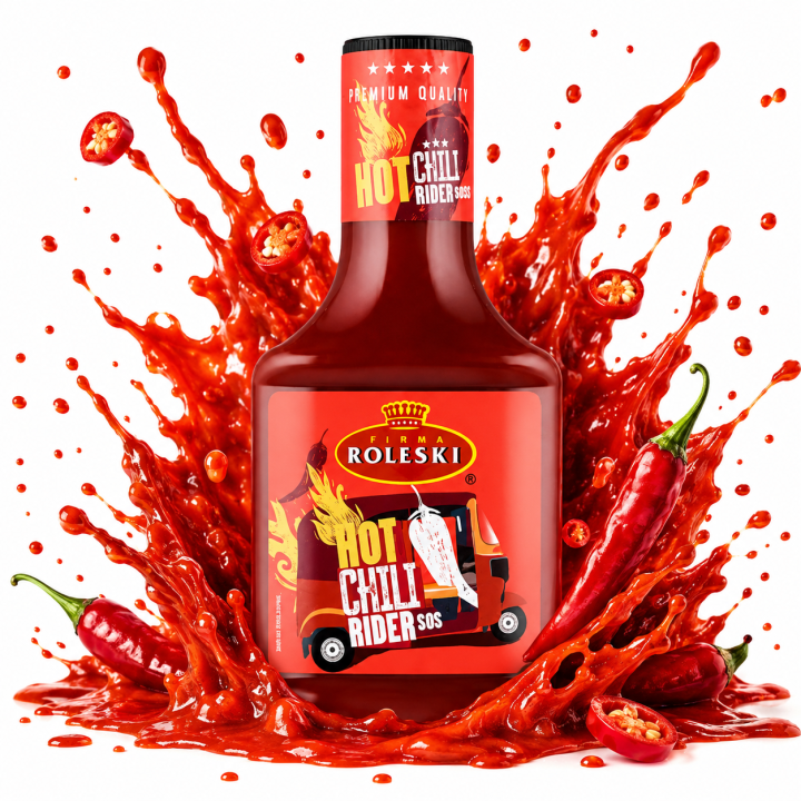 Roleski Hot Chili Rider Sos Ostry Pomidorowy z Chili 355g Do Pizzy Premium