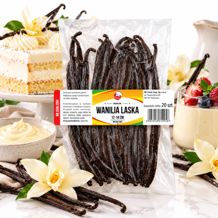 WANILIA LASKI 20 SZT. 12-14cm Laska Wanilii  Aromatyczne Wysoka Jakość