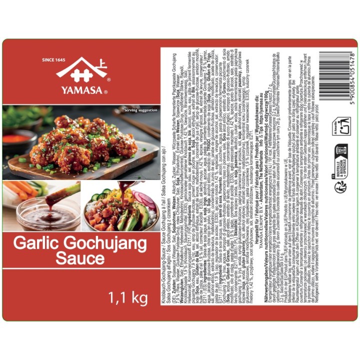 Garlic Gochujang Sauce Yamasa sos czosnkowy z gochujang, koreańską pastą
