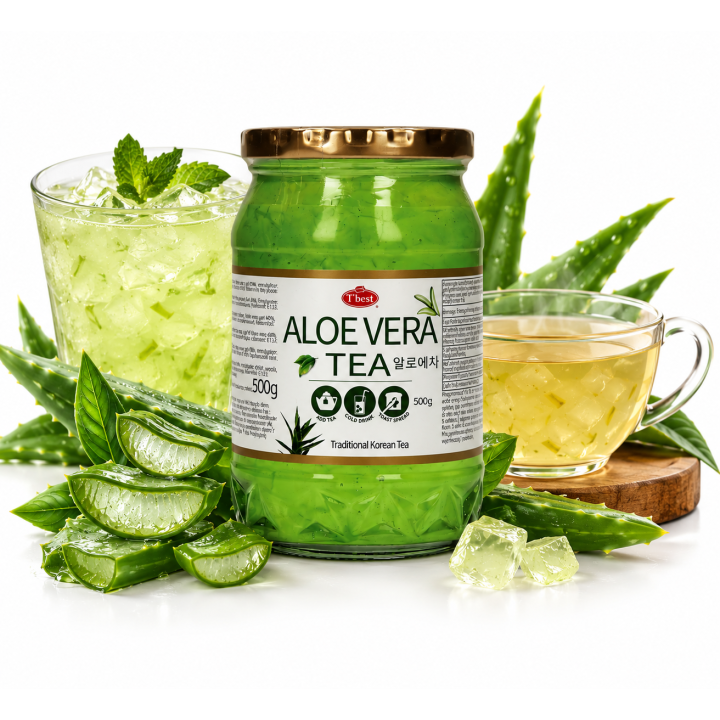 Aloe Vera Tea Drinks 500ml Koreańska Herbata Z Aloesem Premium Yuzu
