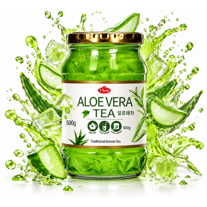 Aloe Vera Tea Drinks 500ml Koreańska Herbata Z Aloesem Premium Yuzu