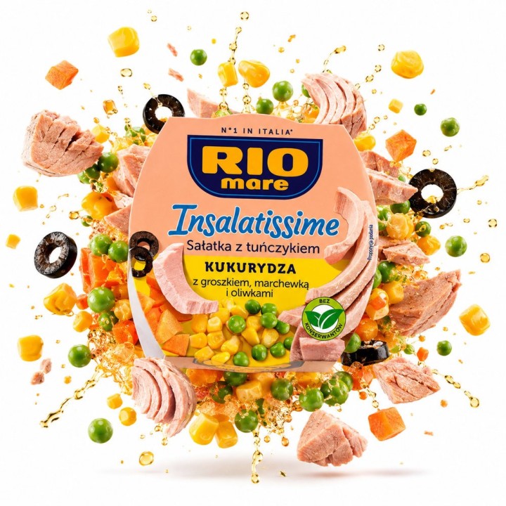 Rio Mare Insalatissime Sałatka z kukurydzą i tuńczykiem 160 g