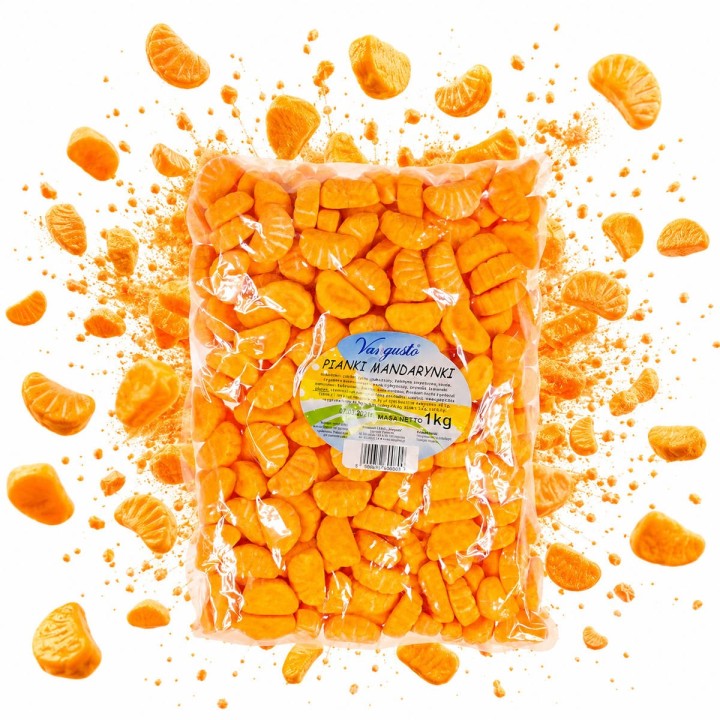 Pianki Mandarynki Vangusto 1 kg Miękkie Owocowe Pianki