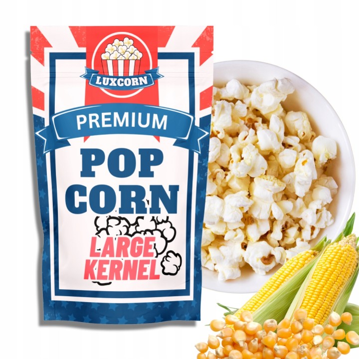 POPCORN kukurydza do prażenia Large Karnel 1kg USA duże ziarno duży popcorn