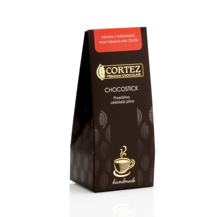 Czekolada mleczna z truskawkami Chocostick Cortez lizak do mleka prezent 40gAMK