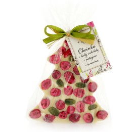 Choinka z białej czekolady z Żurawiną i pistacją 65g CORTEZ PrezentAMK
