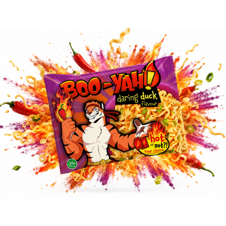 INSTANT NOODLES DUCK FLAVOUR 60g zupka nudle o smaku kaczki marki BOO-YAH!