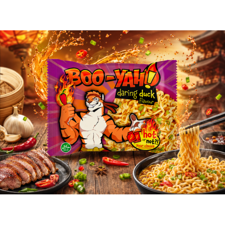INSTANT NOODLES DUCK FLAVOUR 60g zupka nudle o smaku kaczki marki BOO-YAH!