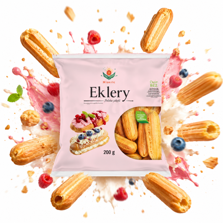 Brześć Eklery Ptysiowe Korpusy do Nadziewania 200 g Cukiernicze Premium