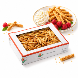 Brześć Słomka Ptysiowa z Cukrem 1 kg Słodka Chrupiąca Przekąska Premium