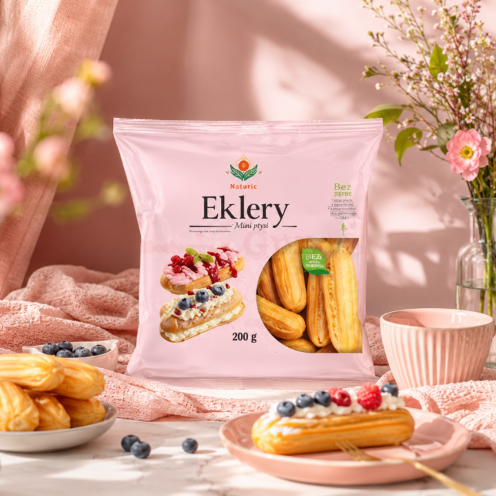 Brześć Eklery Ptysiowe Korpusy do Nadziewania 200 g Cukiernicze Premium