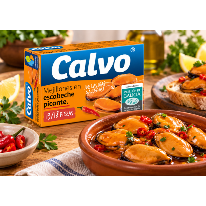 Calvo Małże w pikantnej marynacie 115g  z chili premium