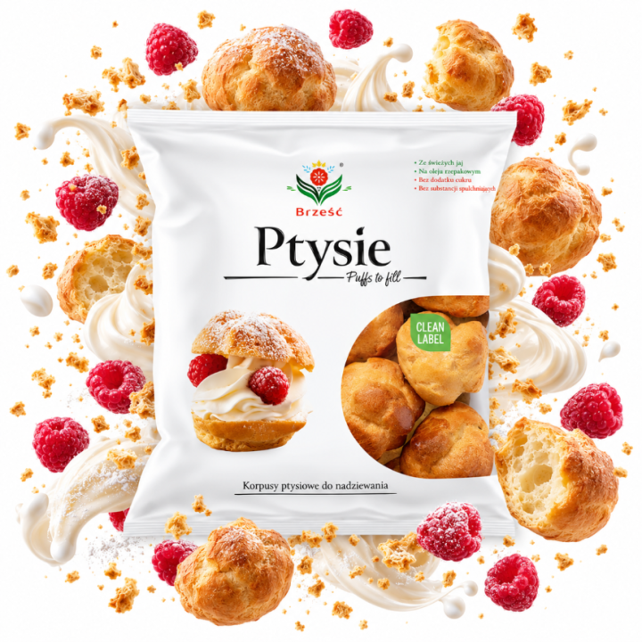 PTYSIE - korpusy ptysiowe do nadziewania BEZ CUKRU 200g Brześć