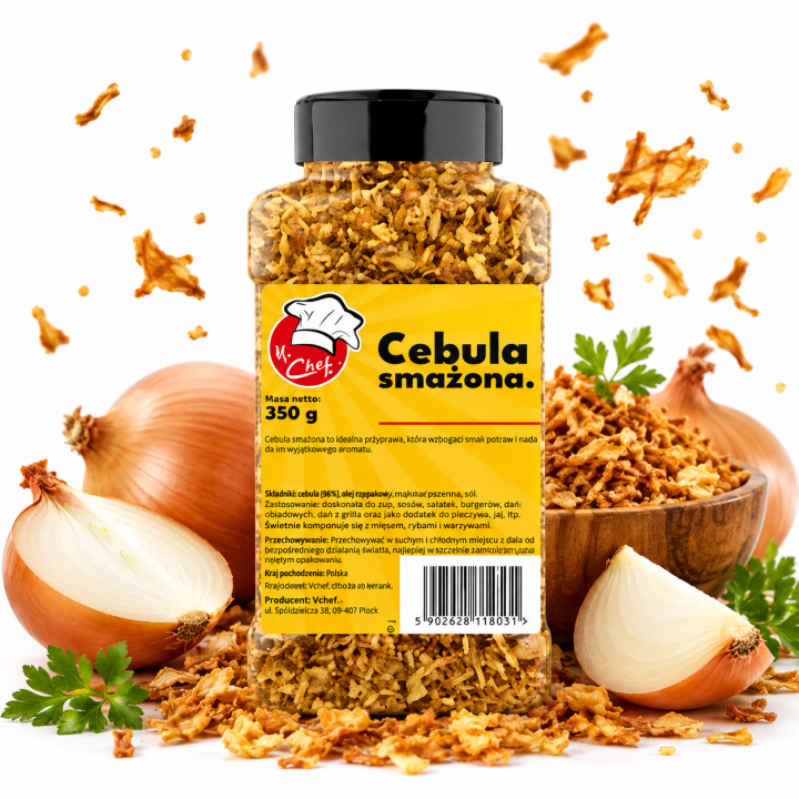 Cebulka Prażona Mr Cook 350 g Chrupiąca do Hot Dogów Burgerów Kanapek