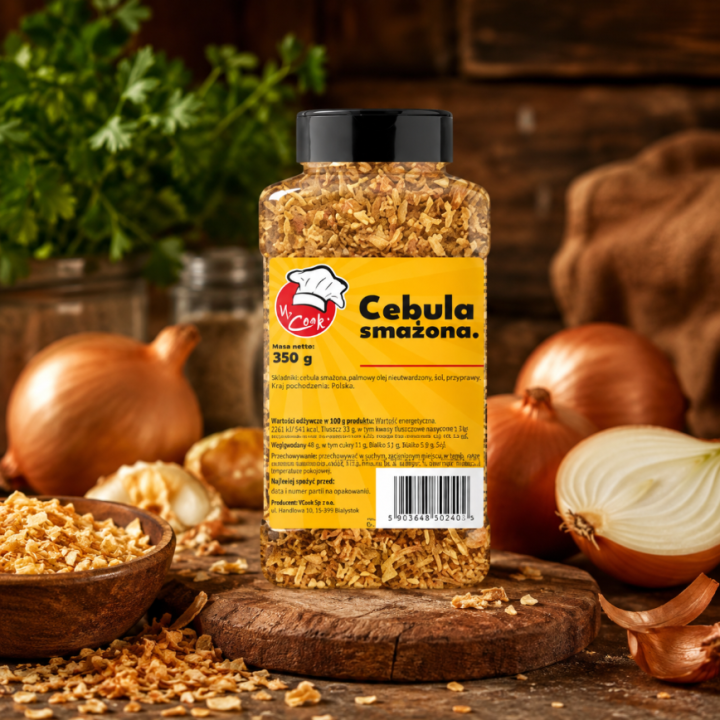 Cebulka Prażona Mr Cook 350 g Chrupiąca do Hot Dogów Burgerów Kanapek