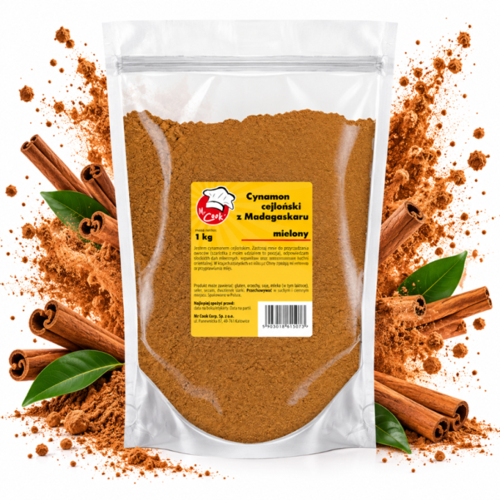 Cynamon Cejloński mielony 1kg HoReCa Słodki Aromatyczny Premium