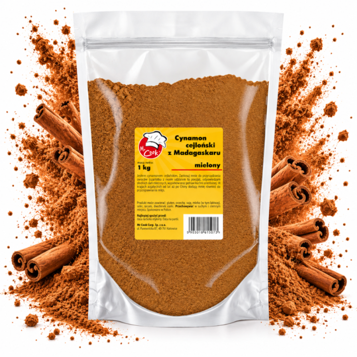 Cynamon Cejloński mielony 1kg HoReCa Słodki Aromatyczny Premium
