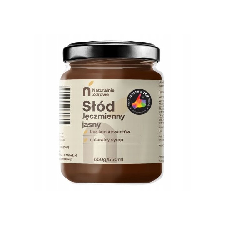 Syrop ze słodu jęczmiennego Naturalnie Zdrowe 550 ml Słód 650g/550ml AMK