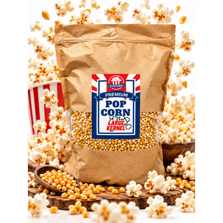 Popcorn Large Karnel 5kg duże ziarna ziarno z USA kinowy popcorn Luxcorn