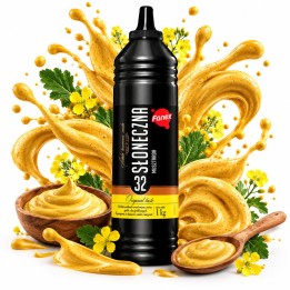 Fanex MUSZTARDA SŁONECZNA 1000G PREMIUM duża butelka MUSZTARDA