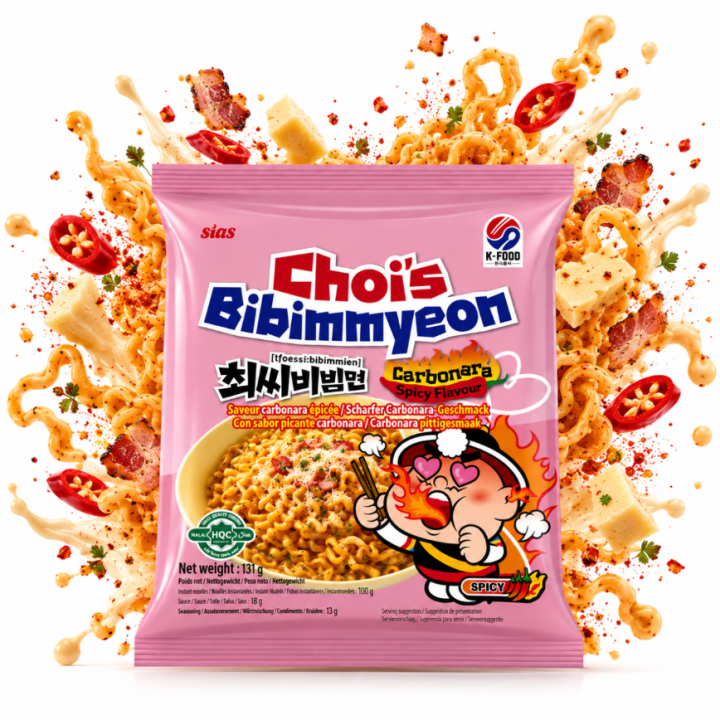 Bibimmyeon Choi Ramen Zuka Instant Pikantny Smak Carbonara 131g Spicy