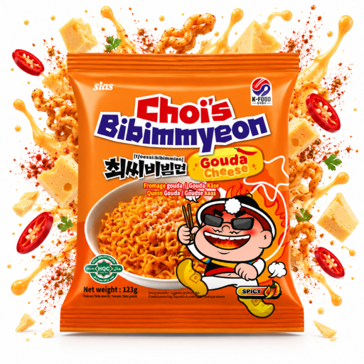 CHOI'S Ramen o smaku serowym 123 g danie instant makaron serowy bibimmyeon