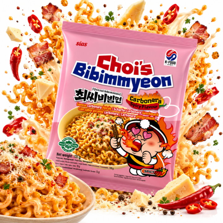 Bibimmyeon Choi Ramen Zuka Instant Pikantny Smak Carbonara 131g Spicy