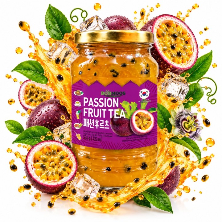 Konfitura Baza Do Herbaty O Smaku Marakui Passion Fruit Tea 500g BobMoos