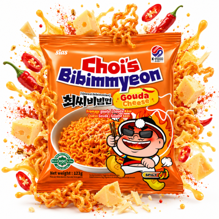 CHOI'S Ramen o smaku serowym 123 g danie instant makaron serowy bibimmyeon