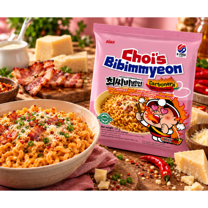 Bibimmyeon Choi Ramen Zuka Instant Pikantny Smak Carbonara 131g Spicy