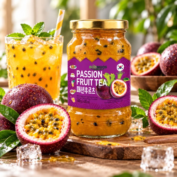 Konfitura Baza Do Herbaty O Smaku Marakui Passion Fruit Tea 500g BobMoos