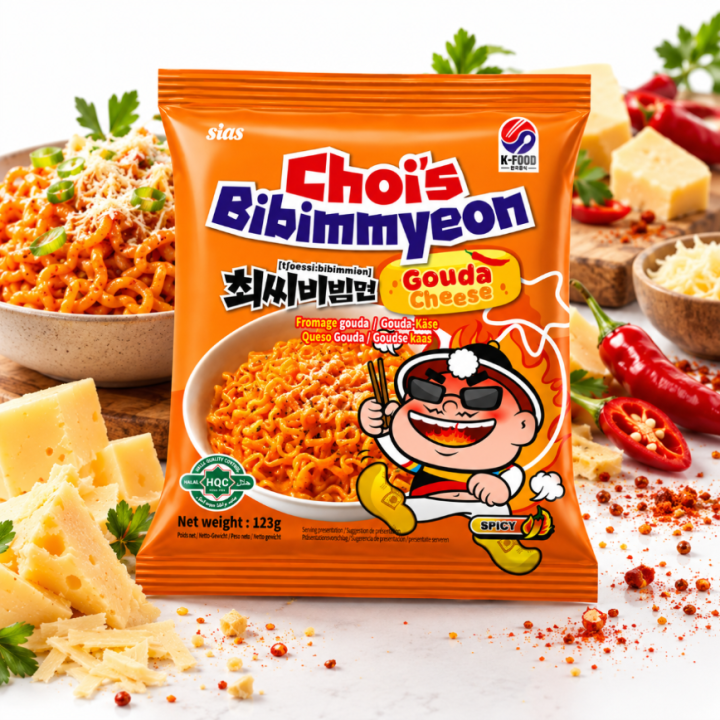 CHOI'S Ramen o smaku serowym 123 g danie instant makaron serowy bibimmyeon