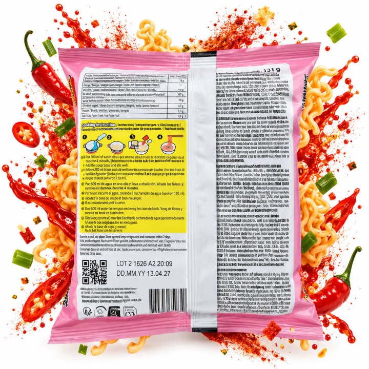 Bibimmyeon Choi Ramen Zuka Instant Pikantny Smak Carbonara 131g Spicy